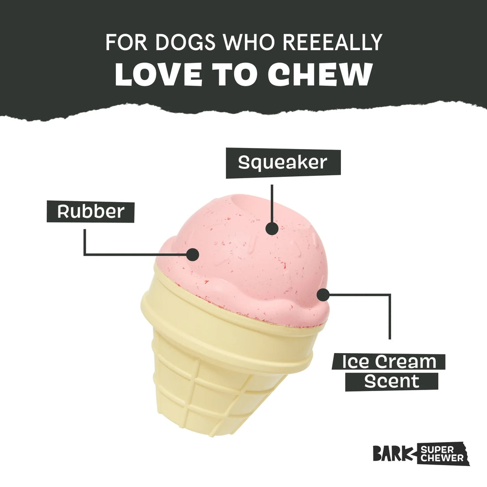 BARK I-Squeak Cone Super Chewer Dog Toy