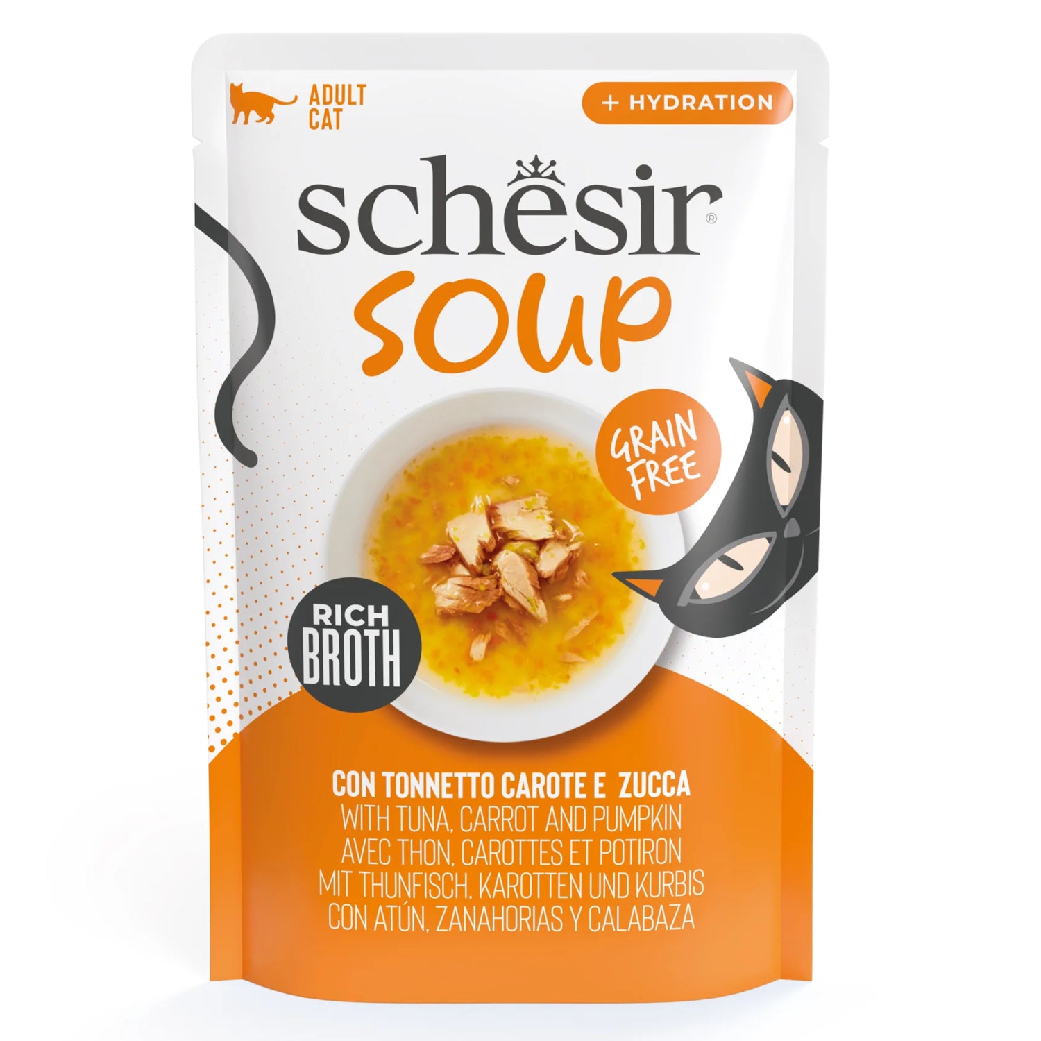 Schesir Soup Tuna with Carrots & Pumpkin Complements 12 x 40g
