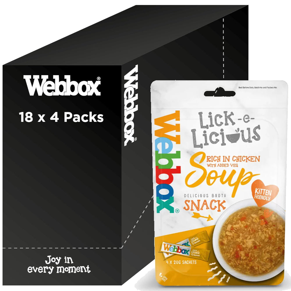 Webbox Lick-e-Licious Broth Soup Cat Treats Chicken
