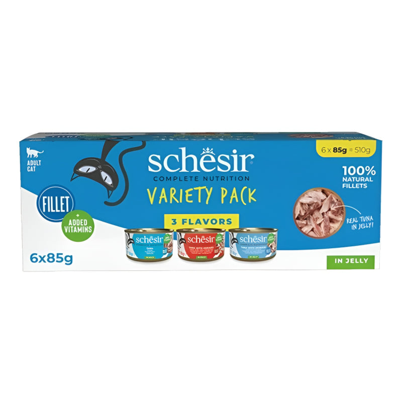 Schesir Variety Pack in Jelly Complete and Balanced 6 x 50g