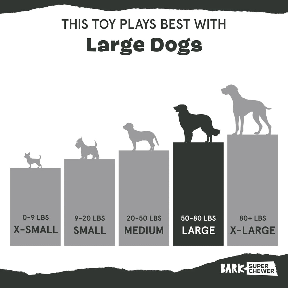 BARK Great White Dwight Super Chewer Dog Toy