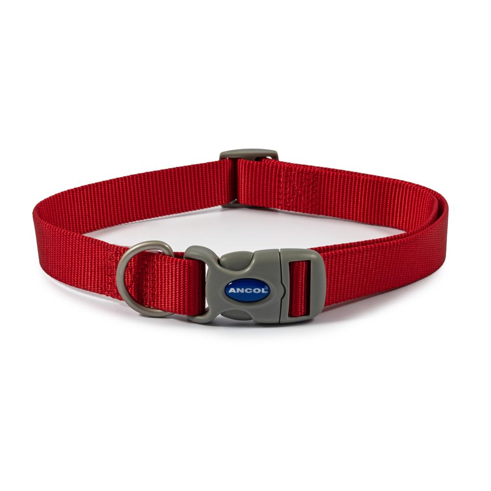 Ancol Dog & Puppy Collars Nylon Red 3 Sizes