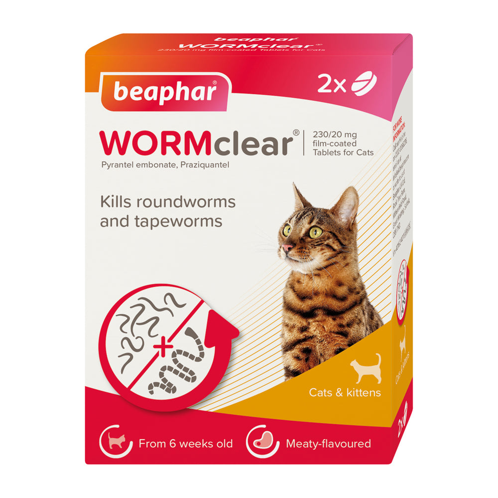 Beaphar WORMclear for Cats Worming Tablets x 2