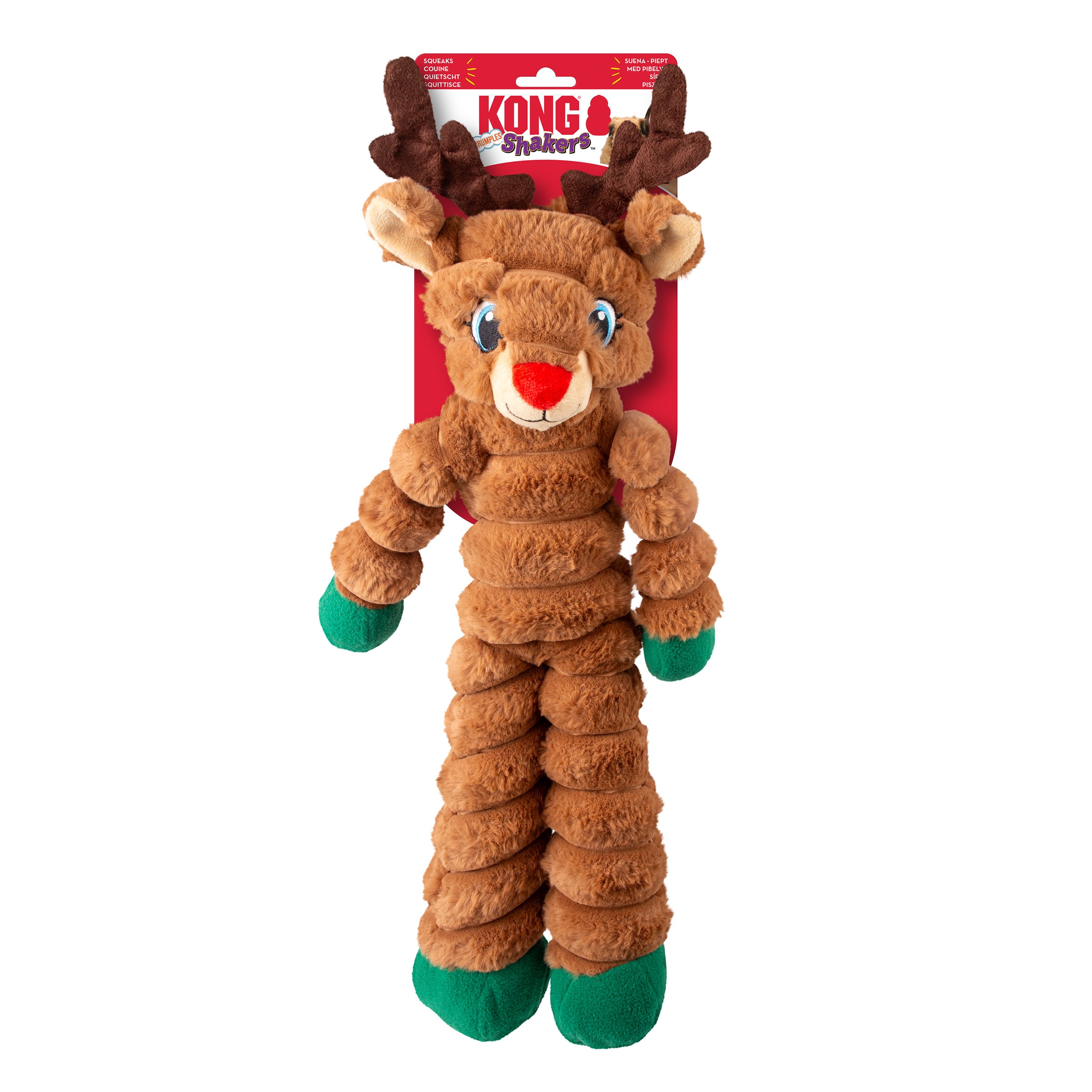 KONG Holiday Shakers Crumples Reindeer